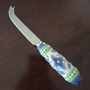 Pfaltzgraff Orleans Blue Floral Cheese Knife